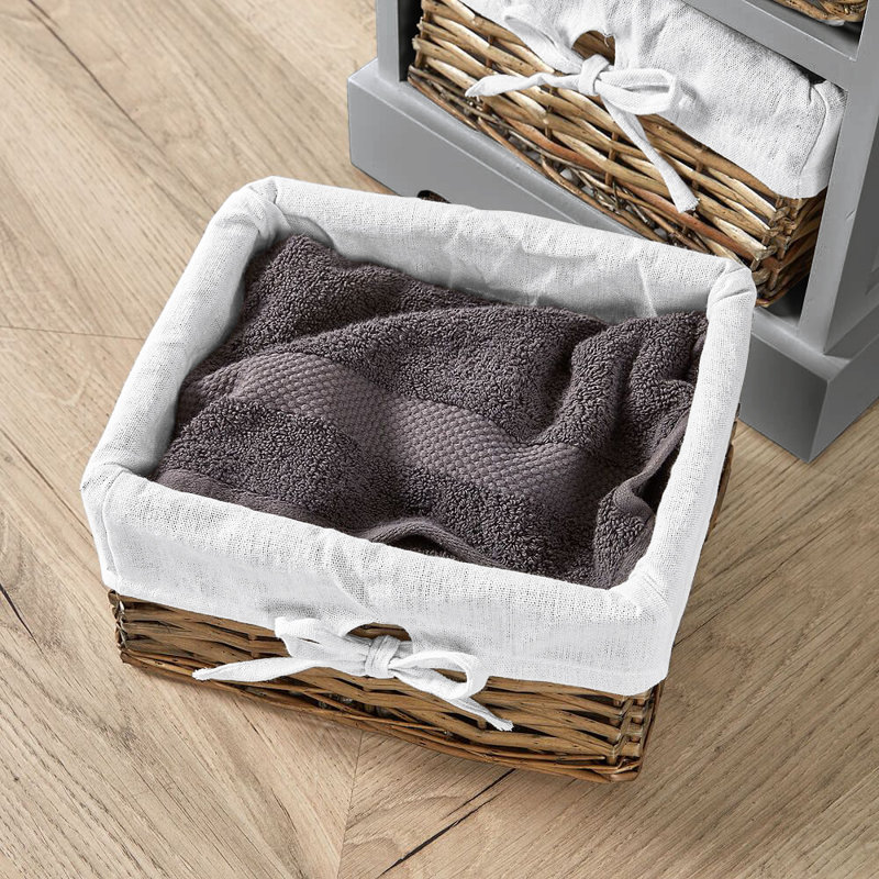 Casey Fully Assembled 4 Basket Drawer Chest, Grey