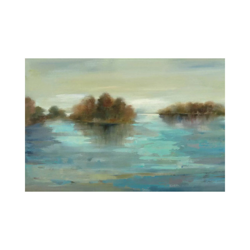 Serenity on the River par Silvia Vassileva - reproduction d'art, H 8 po x l 12 po x P 0,75 po, Toile tendue, Sans mat