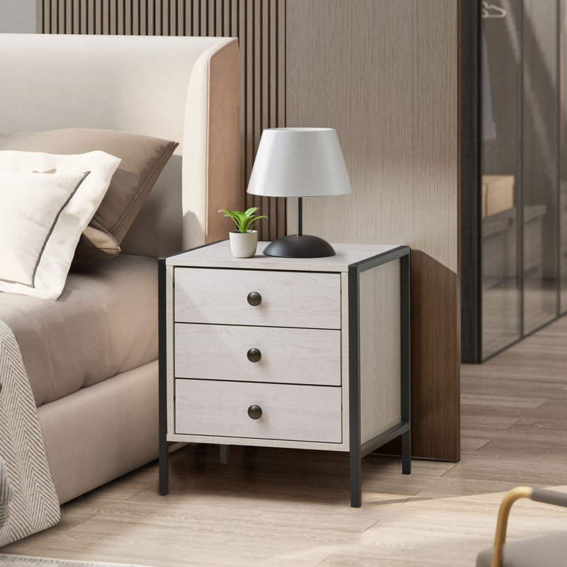 Alva Open Wardrobe With 2 Drawers 3 Piece Bedroom Set, White