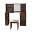 Ensemble de coiffeuse élégant avec miroir lumineux réglable 3 modes, coiffeuse moderne avec grandes tablettes, tiroir et canette