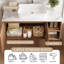 Meuble-lavabo simple 36 po avec lavabo, meuble-lavabo flottant avec plateau en pierre frittée 36 po-231010205-231010204