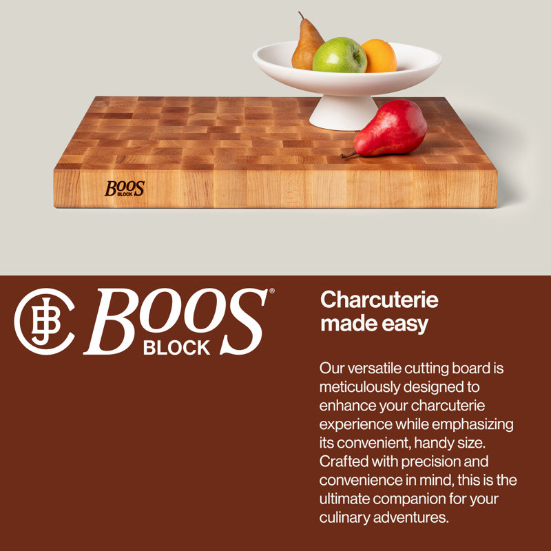 John Boos Chinese Chopping Block 2.25" End Grain Reversible, 24" L x 18" W, Maple