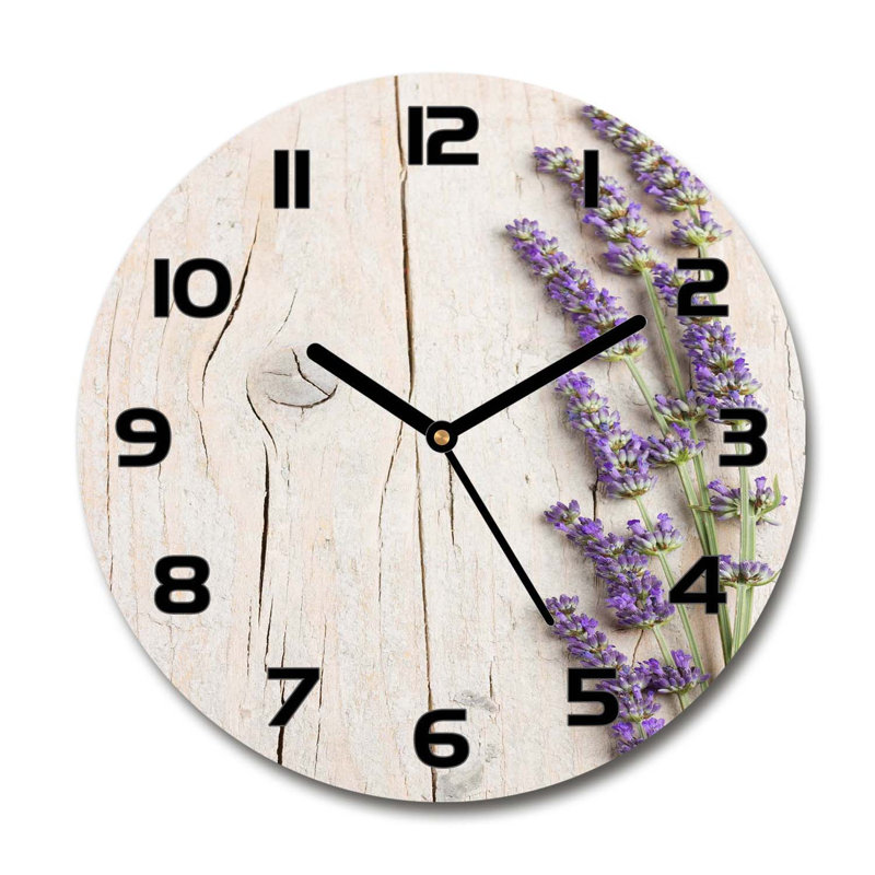 Jerion Glass Analogue Wall Clock, Black