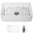 30 Inch Apron - Front White Kitchen Sink Constructed By Ceramic, Reversible Installation Method Selection, 304 Stainless Steel Dish Grid And Basket Strainer, Chip Proof Quality
