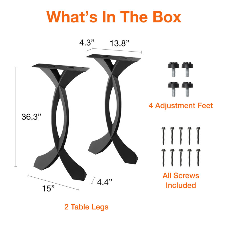 Ensemble de 2 pieds de table Curva