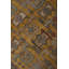 Hand-Knotted Classic Rug Gold Blue Geometric Pattern-1391986072