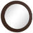 Kolambe 40 X 40 Inch Round Reeding Frame Wall Mirror Brown