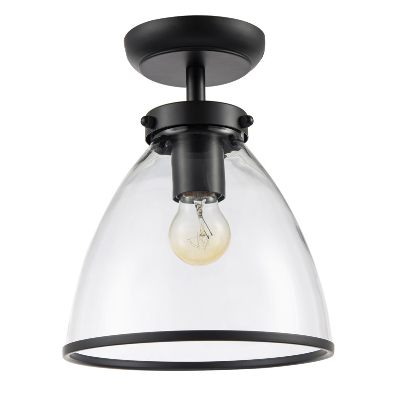 Semi Flush Mount, Matte Black