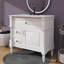 Meuble-lavabo autonome 36 po avec lavabo en céramique, tiroir rabattable, tablette réglable et poignées en métal 36 po-1272601546