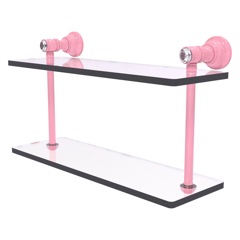 Tablette flottante 2 pièces Carolina, H 9,2 po x l 16 po x P 5,6 po, Rose