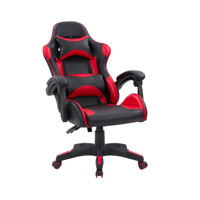Chaise de jeu PC et course, Rouge / noir