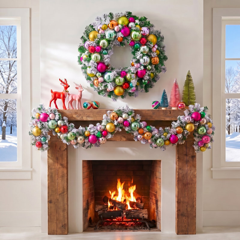Couronne 24 po Snow Glitter and Ball Retro