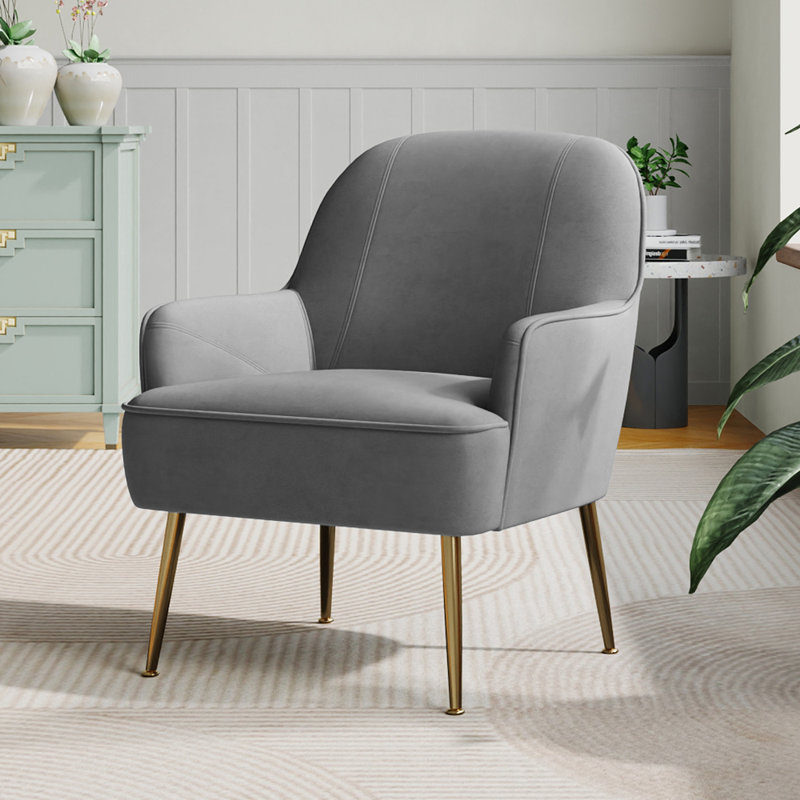 Upholstered Armchair, Grey