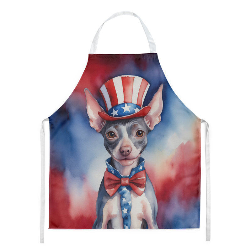 Patriotic American Apron, American Hairless Terrier
