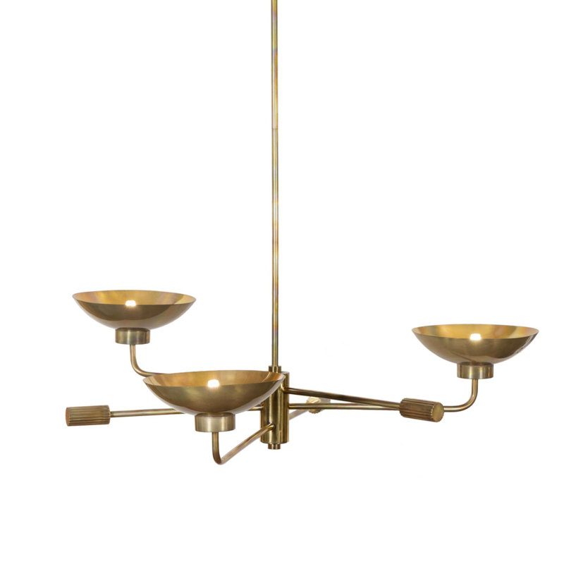 Lund Chandelier-Burnt Brass