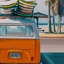 « retro beach day ii », reproduction d’art sur toile non encadrée-665839455
