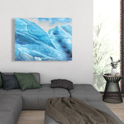 Icebergs - Scenic Blue Canvas Wall Art for Home Decor