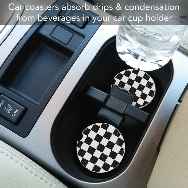 Sous-verre carreauté à carreaux simples et absorbants
