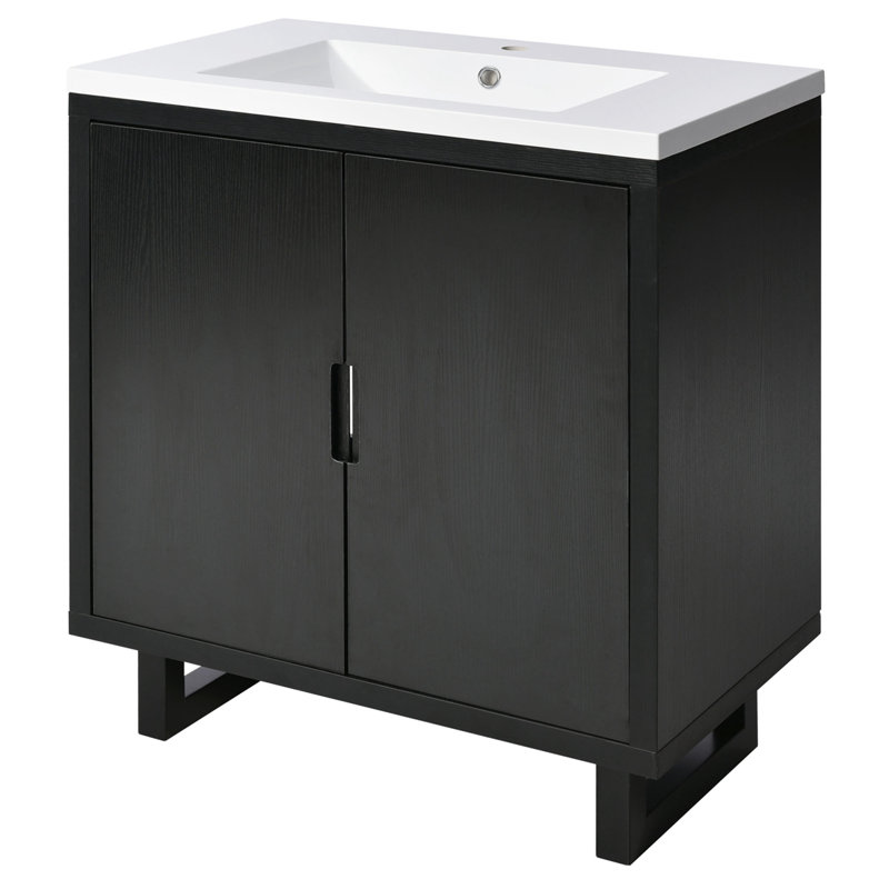 Meuble-lavabo simple 18,1 po avec plateau en résine Kelayah