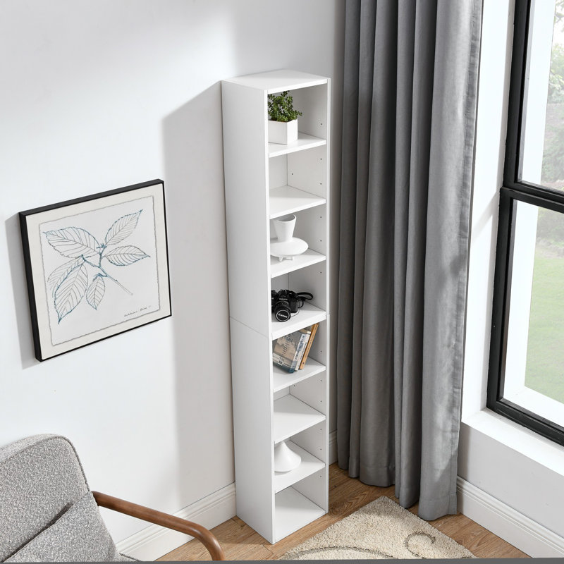 180cm H x 29.5cm W Standard Bookcase, White
