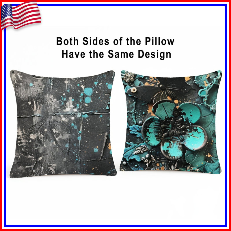 Coussin Butterfly, coussins double face Nature, 20 x 20 inches