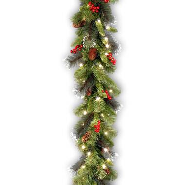 Queens of Christmas 108'' in. Lighted Faux Garland