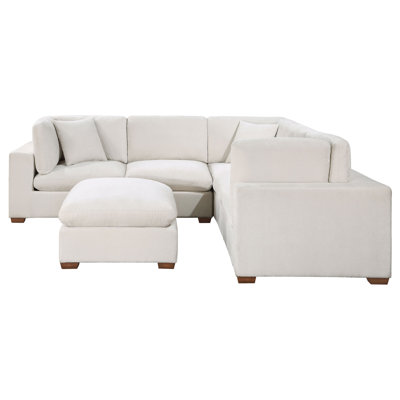 Tenchi 6-Piece Upholstered Modular Sectional Sofa Dark Chocolate