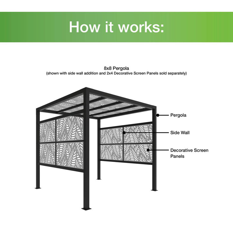 Mur latéral de pergola