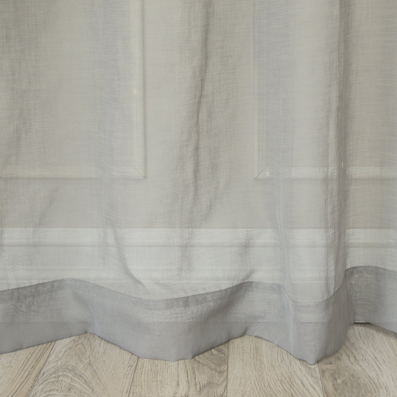 Paire de rideaux transparents avec œillets Hammett, gris