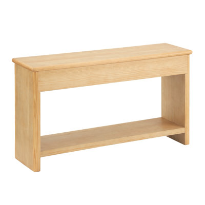 Console cannelée 55 po, tiroirs semi-circulaires à bande verticale, plateau en bois massif