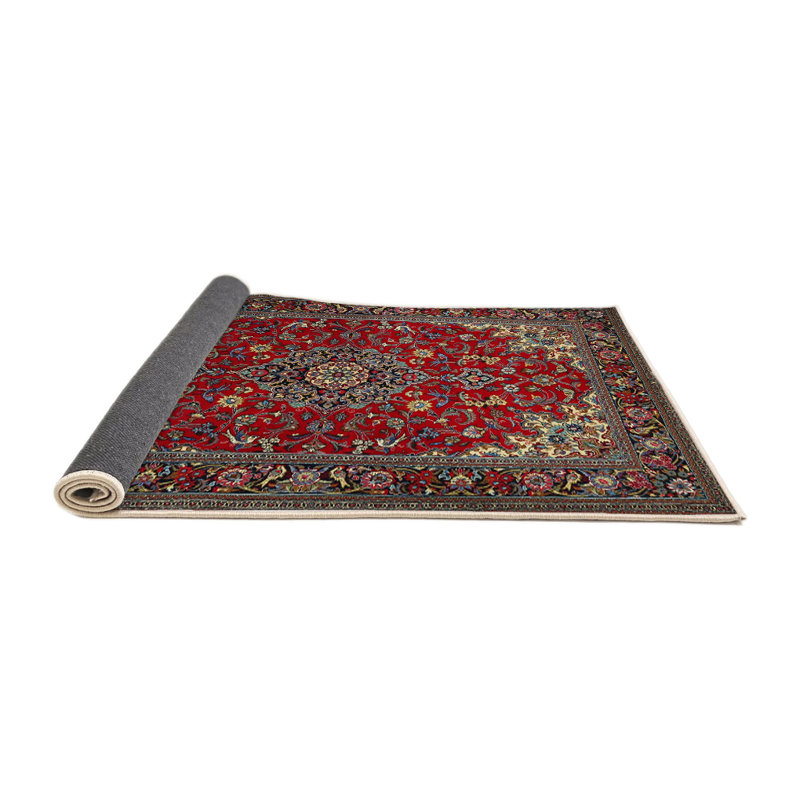 Tapis traditionnel rouge / brun Dain, Rond 3 pi