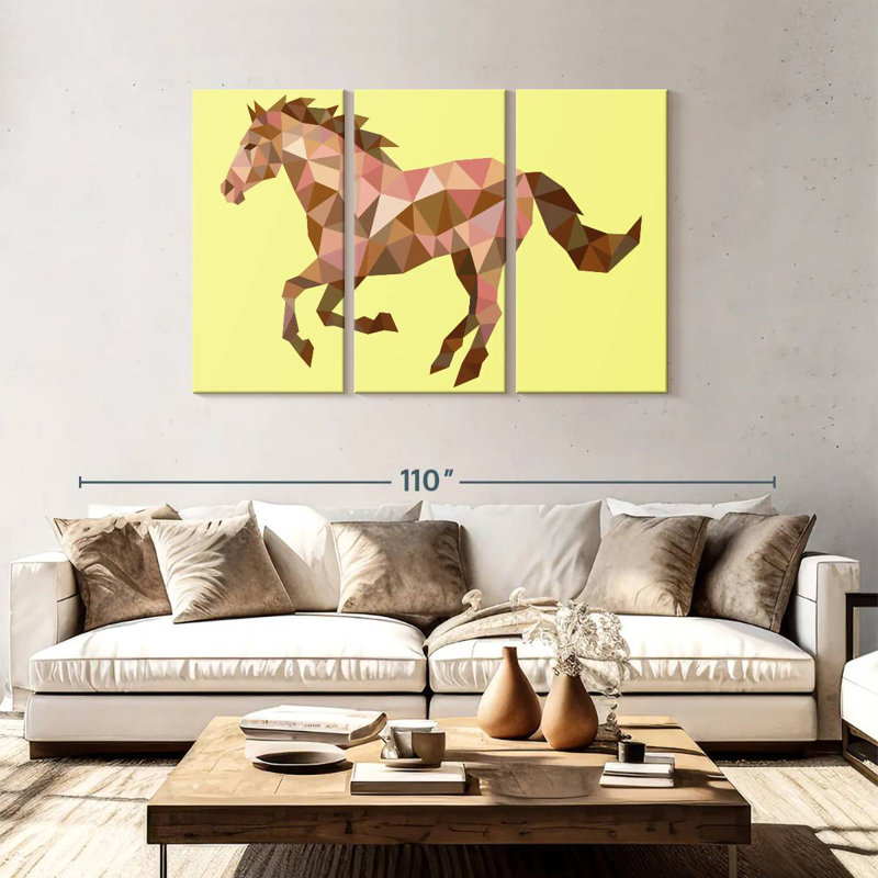 Cheval géométrique Brampt, H 48 po x l 74 po
