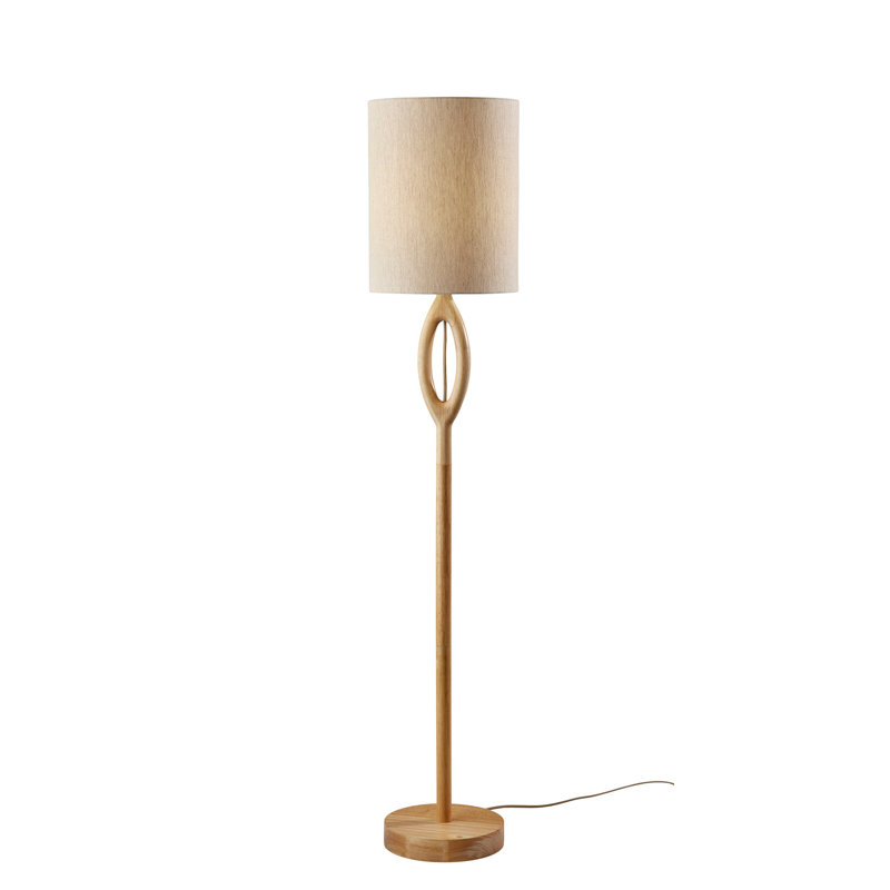 Lampe sur pied 61 po Kyas, Naturel, gris