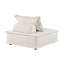 Chaise d'appoint moderne beige avec structure en bois massif et boucle sans accoudoirs contemporaine en mousse haute