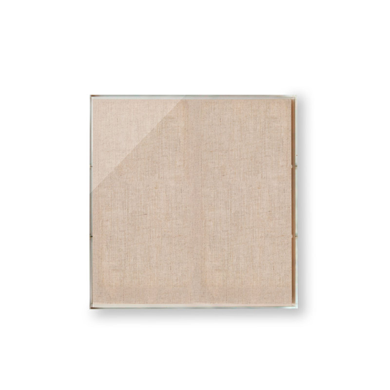 Boîte-cadre moderne en acrylique avec toile de lin profondeur 2 po | Qualité UV, L 20 po x H 20 po