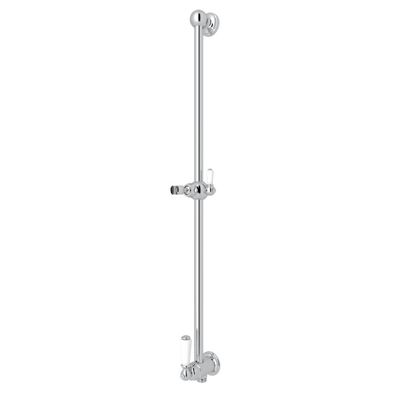 Edwardian™ 24.37" Slide Bar with Integrated Volume Control and Outlet, Polished Chrome