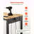 48" Workbench on Wheels Adjustable Height Table with Power Outlet & Pegboard