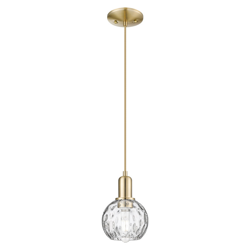Mini-luminaire suspendu 1 lumière Arcadia - Sevier, H 5 po x l 6 po x P 6 po, Bronze champagne