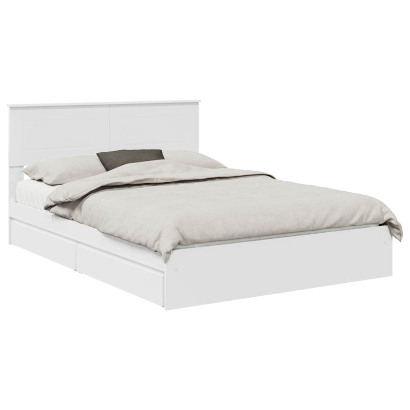 Bed, 140 x 190cm, White