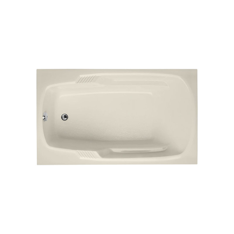 Isabella 60'' L Soaking Bathtub, Biscuit, Matte Black