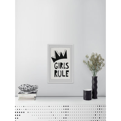«Girls Rules», reproduction d'art encadrée sur papier