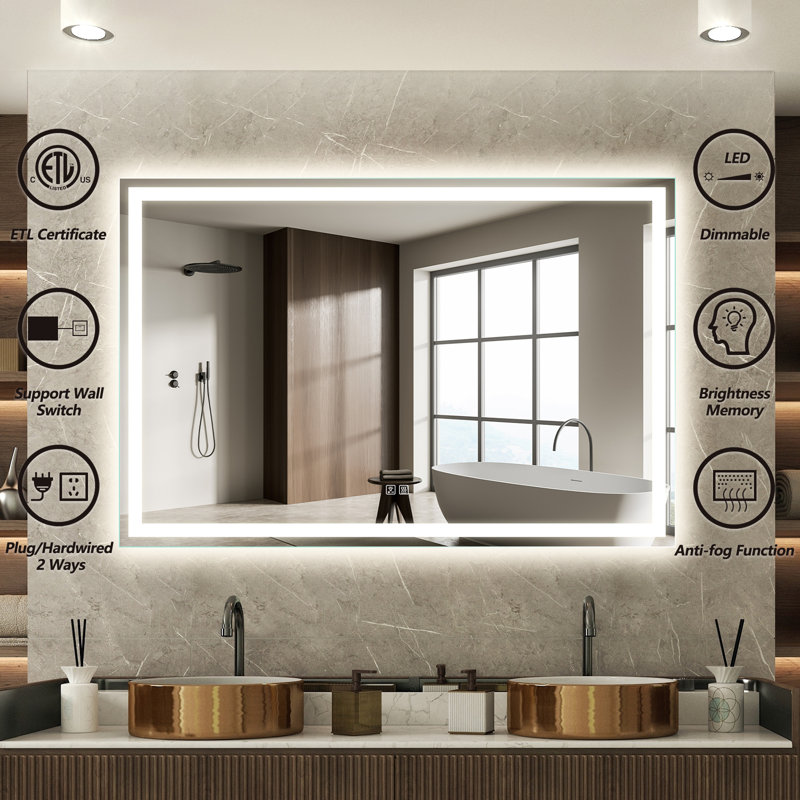 Naliyah Flat Wall Mirror, 48" x 60"