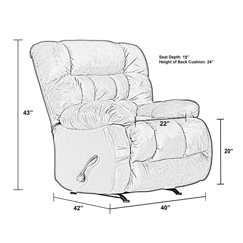 Innayah Upholstered Rocker Recliner, Saddle, Rocker Recliner
