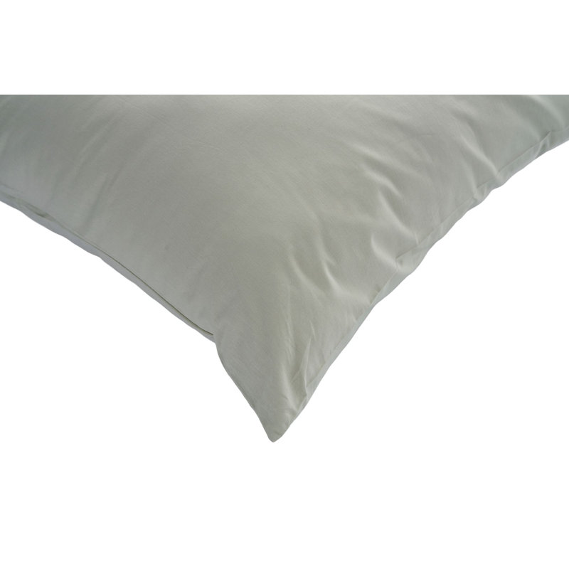 Luxurious Sage Green Ranforce Quilt Cover Set, 79 x 79 inches | 100% Cotton, Soft & Breathable, Includes 2 Pillowcases | Machine Washable, Reactive Printing, Button Closure for Cozy Bedrooms
