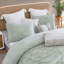 Ensemble d'édredon 3 pièces en coton gris standard Aucune pièce-227603464-227603467