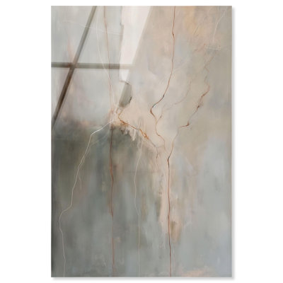 Fiery Traces II High-Gloss Frameless Acrylic Glass Wall Art Minimalist Abstract by Art Remedy, Ready to Hang, 10 x 15