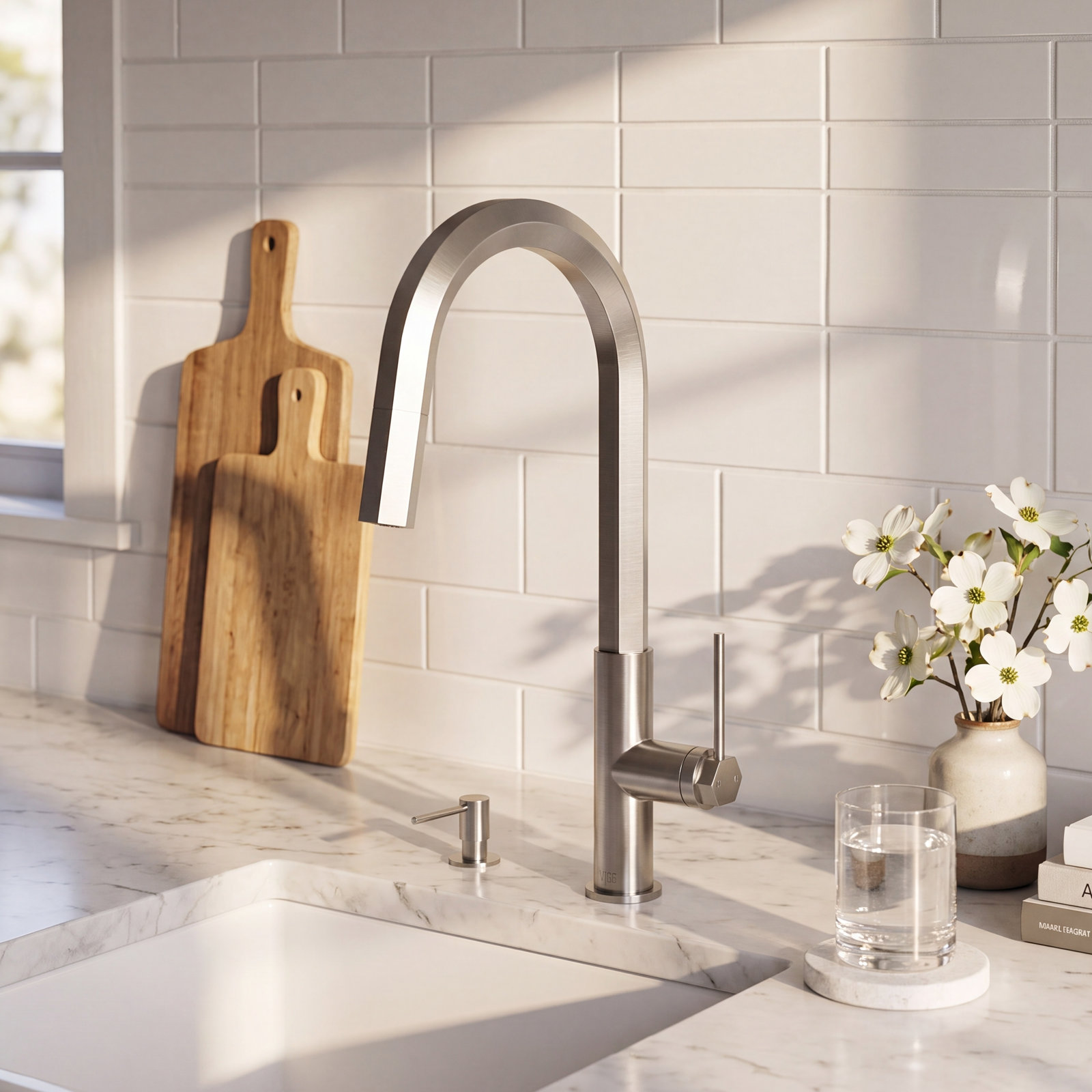 Hart Pull-Down Faucet and Soap Dispenser, Stainless Steel