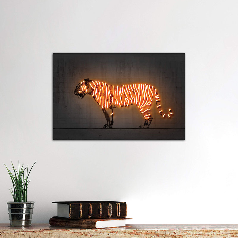 Tiger by Octavian Mielu - Wrapped Canvas Print, 66.04 cm H x 45.72 cm W x 1.91 cm D