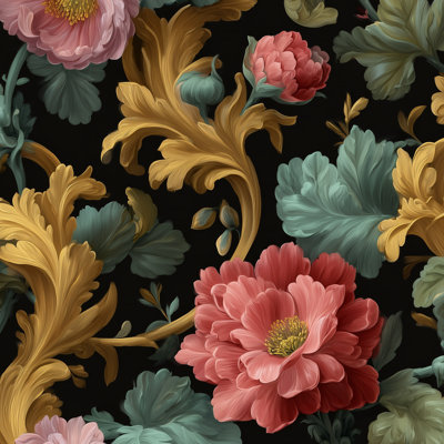Murale florale vintage