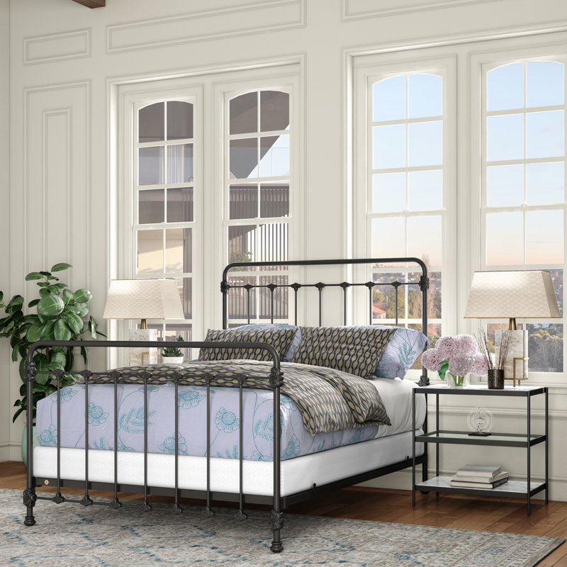 160 Picket Fence Bed | Complete Standard, Gunmetal, Queen
